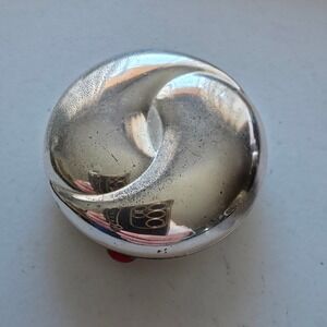 Vtg Princess Marcella Borghese Unity Compact Silver Plated Red Jewel Neutrale 2